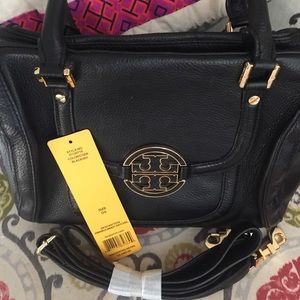Tory Burch Black Leather Satchel